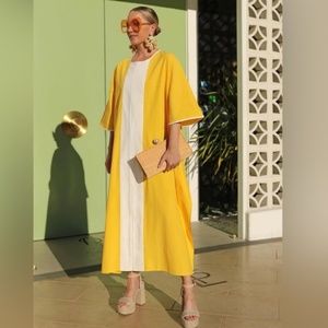 Tuckernuck Summers in St Tropez Celeste Caftan dress M/L NWT